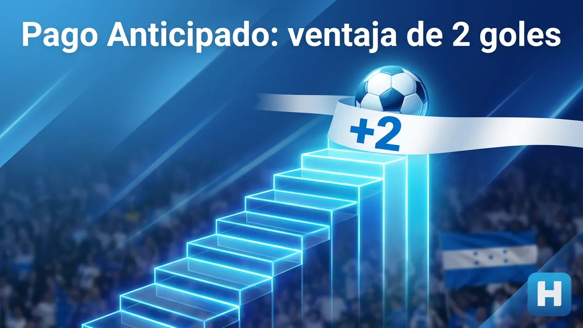 Pago Anticipado en Hondubet: cómo se activa el pago automático con ventaja de 2 goles en fútbol