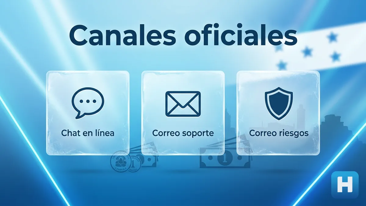 Canales oficiales de contacto de Hondubet: chat y correo de soporte en Honduras