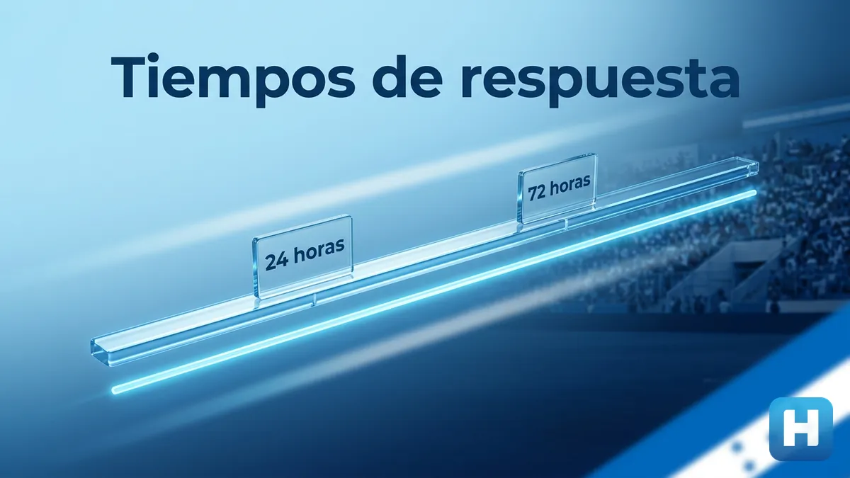 Tiempos de respuesta del soporte de Hondubet: 24 a 72 horas hábiles