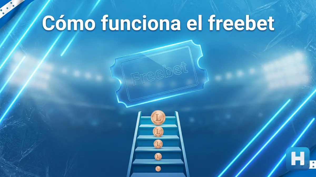 Ilustración de una apuesta gratis o freebet en Hondubet con monedas de lempira