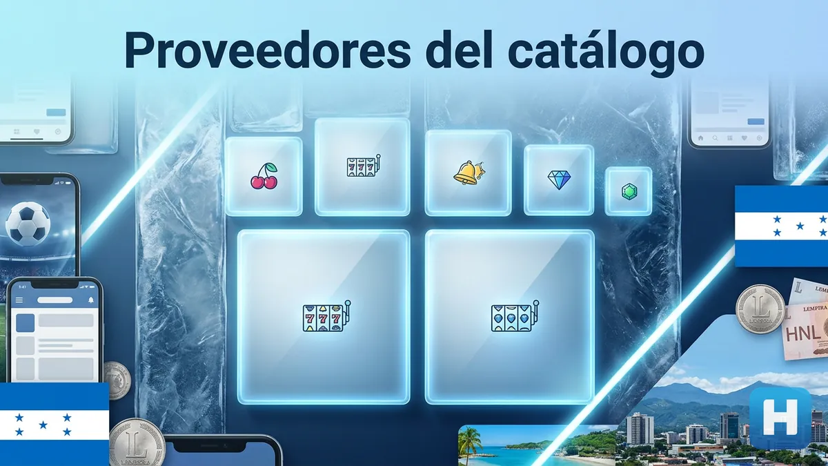 Proveedores de software y tamaño de sus catálogos de tragamonedas en Hondubet