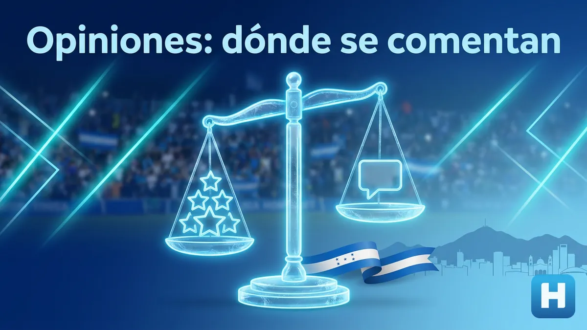 Balanza de cristal con estrellas y un globo de diálogo representa las opiniones y la reputación de Hondubet