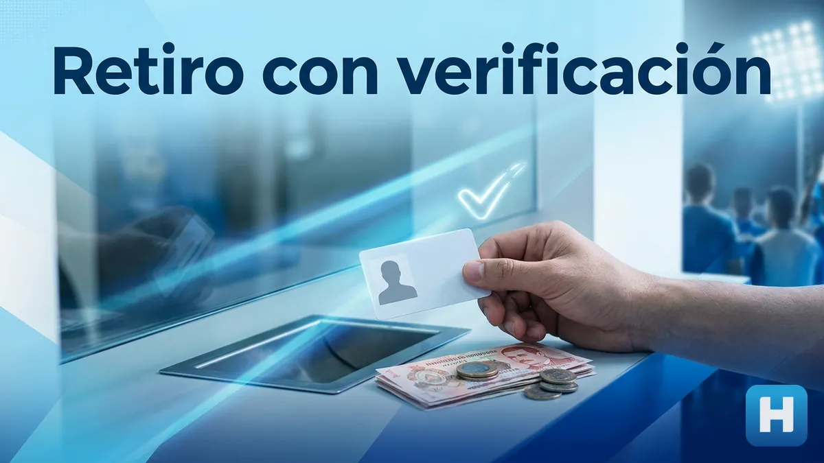 Proceso de retiro en efectivo con verificación de identidad en un punto de venta de Hondubet