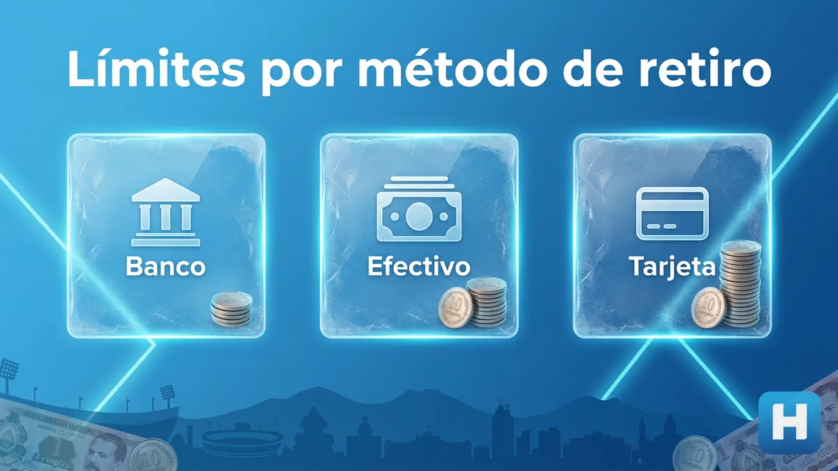 Comparación de límites de retiro por método en Hondubet: banco, efectivo y tarjeta, en lempiras