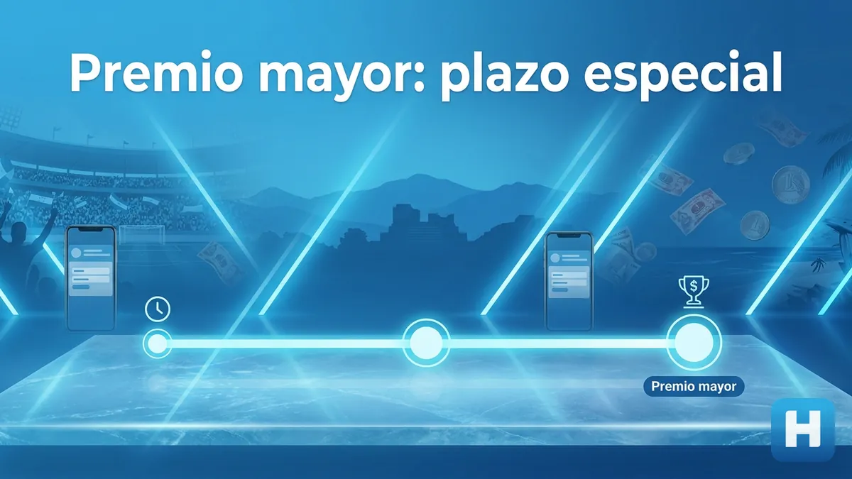 Línea de tiempo del plazo especial de pago de un premio mayor en Hondubet, hasta 30 días hábiles